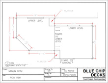 Load image into Gallery viewer, Medium Deck Construction Plans - Two Tier