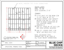 Load image into Gallery viewer, Small Deck Construction Plans - Single Tier