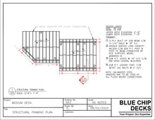 Load image into Gallery viewer, Medium Deck Construction Plans - Two Tier